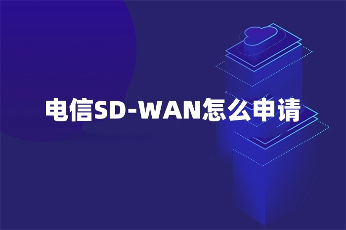 電信SD-WAN怎么申請