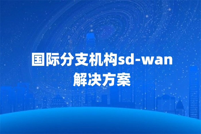 國際分支機構(gòu)sd-wan解決方案