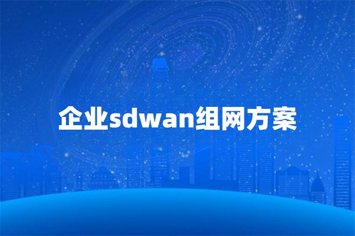 企業sdwan組網方案