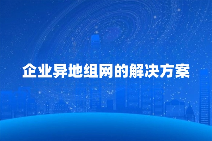 企業(yè)異地組網(wǎng)的解決方案