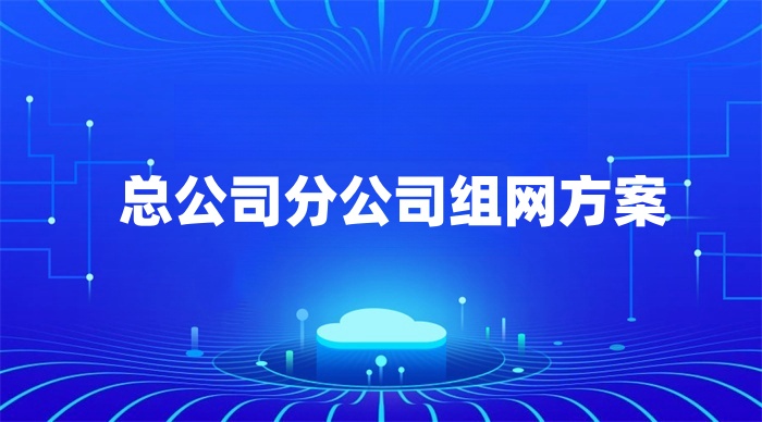 總公司分公司組網(wǎng)方案
