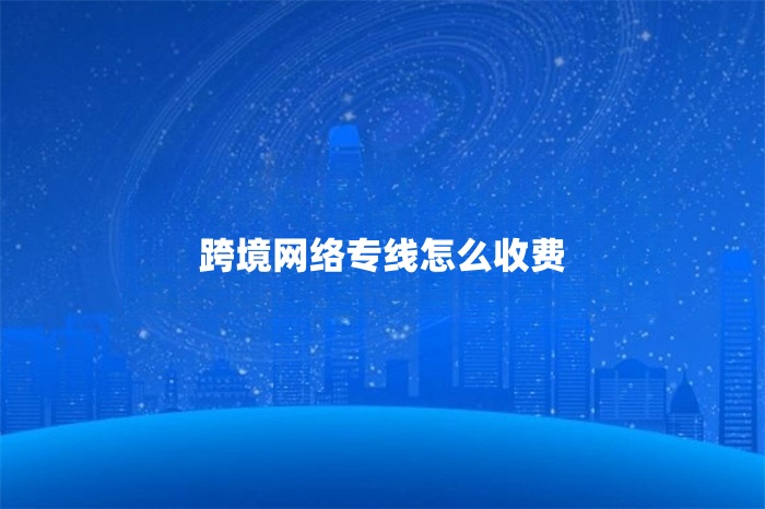跨境網絡專線怎么收費